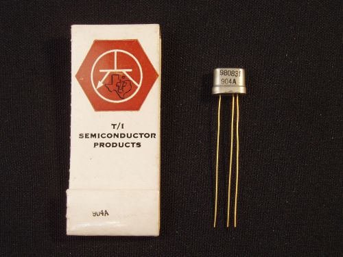 Rare TI 904A Historic Grown-Junction Silicon Transistor Working NOS (904) Xlnt!