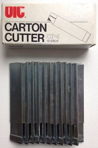 Box of 12 OIC Single-Sided Razor Blade Carton Cutter Box Cutter CT-4