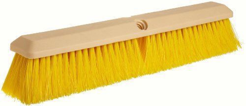 Weiler 42166 Polystyrene Medium Sweep Floor Brush with Wood Handle, 2-1/2&#034; 24&#034;