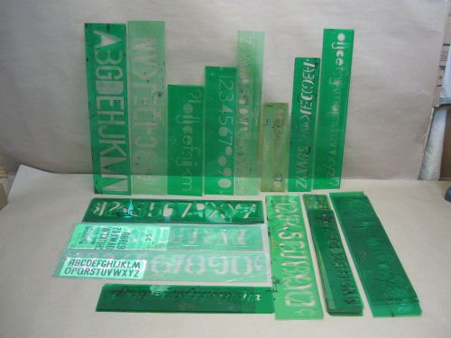 Vtg Wrico Big Lot 40 Lettering Templates #100 to 300 Drafting Sign Making Crafts