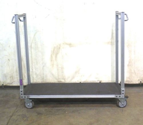 80/20 material handling industrial cart, 1 shelf, 50-5/8&#034; x 16&#034; x 48&#034; for sale