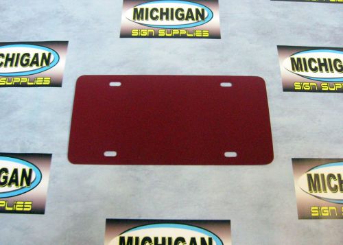 5 Pack of Maroon .050 Plastic License Plate Blanks **Create Your Own Designs**