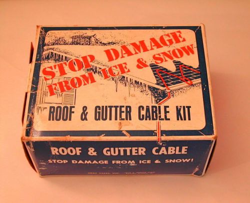 Roof and gutter de-icing kit w/ clips  and thermostat new nos 100 feet 800 watt for sale