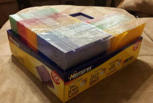 Memorex CD Slim Color Jewel Cases / 71  Pack (was A 100 pack) 71 unused slim cds