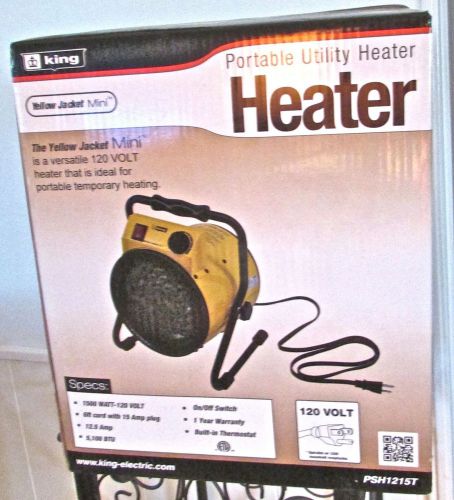 Utility Heater ~ Portable by KING 1500W ~ NEW IN BOX  120V ~ Yellow Jacket Mini