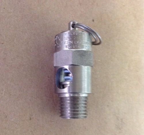 Nos conrader srv250-v-ss-100 safety valve 1/4&#034; ips 100 psi stainless steel for sale