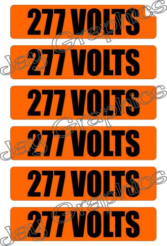 277 Volt Voltage &amp; Conduit Markers | Stickers | Decals | Labels Electrical 6x