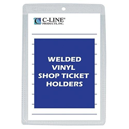 C-Line Vinyl Shop Ticket Holders, Both Sides Clear, 6 x 9 Inches, 50 per Box