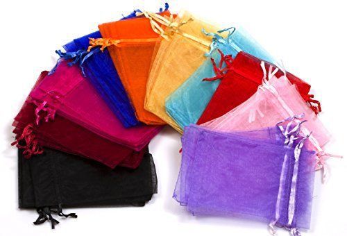 EDENKISS drawstring Organza Jewelry Pouch Bags Mixed, 2.8X3.6