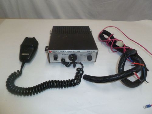 Federal Signal PA-300 Controller with Hand Microphone &amp; Power Cord d