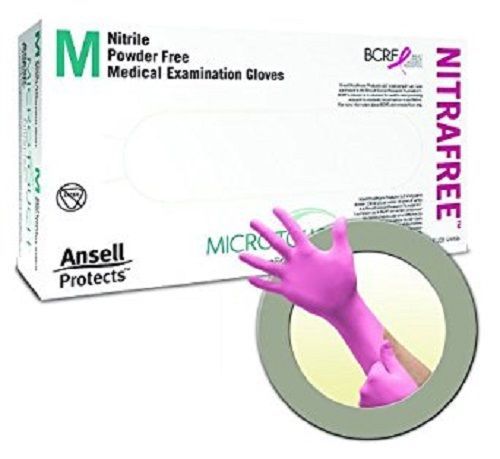 Ansell Perry 6034512 MicroTouch NitraFree Gloves Medium 100/Bx