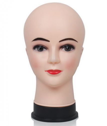 Female Mannequin Plain Bold Headed Model Display For Cosmetology NEW