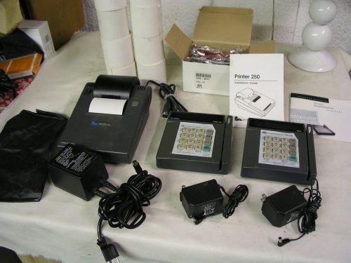 Verifone printer 250 &amp; two mag card readers tranz 330, 380/2 extras for sale