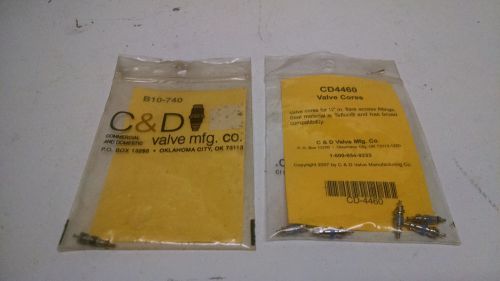 *NOS LOT OF 6* C&amp;D Valve Cores 1/4&#034; Male Flare CD4460 CD1515 B10-740  P130