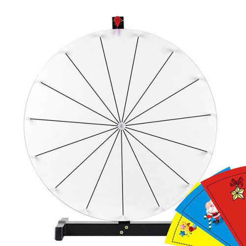 24&#034; Tabletop White Dry Erase Clicker Prize Wheel 15 Slot 26681