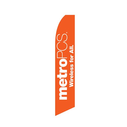 Metro pcs wireless 15&#039; business swooper flag flutter super sign feather banner for sale