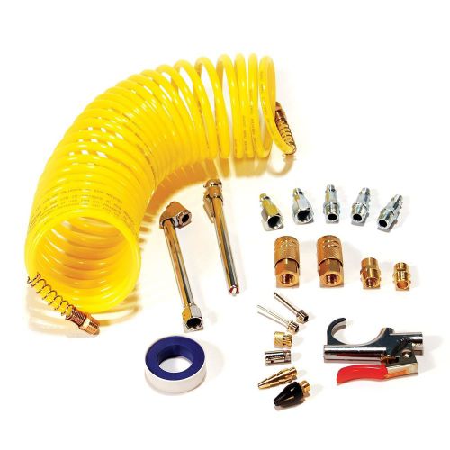 Primefit IK1016S-20 Air Accessory Kit with 25-Foot Recoil Air Hose 20-Pieces