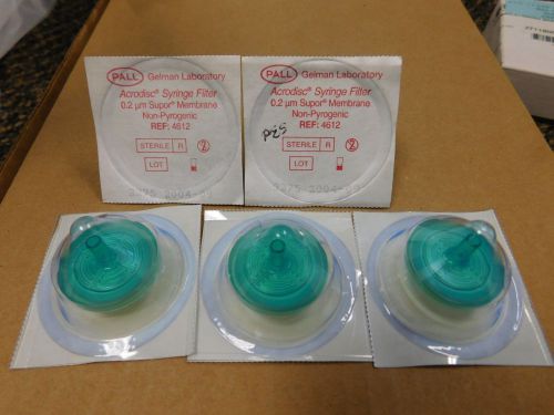 5 Pall Gelman Laboratory Acrodisc Syringe Filters .2 um Supor Membrane 4612