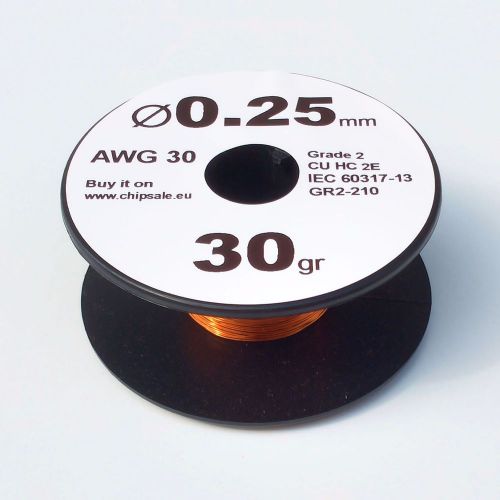 0.25 mm 30 AWG Gauge 30 grams (~65 m) Enamelled Copper Magnet Enameled Wire Coil