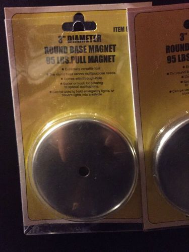 Super strong round base 3&#034; magnet 95 pound # pull heaven duty magnetic for sale