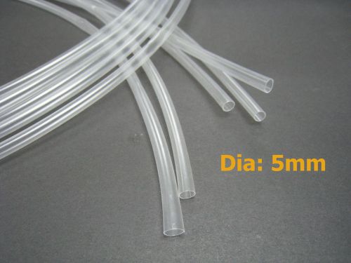 #A99 Dia: 5.0mm Clear HEAT SHRINKABLE 2:1 Polyolefin Tubing x 5M= 16ft