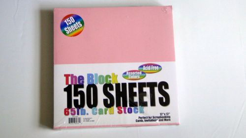 150 sheets Assorted Colors 65lb. card stock, acid free