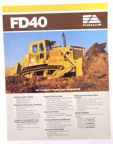 Fiat-Allis FD40 crawler tractor sales and spec brochure