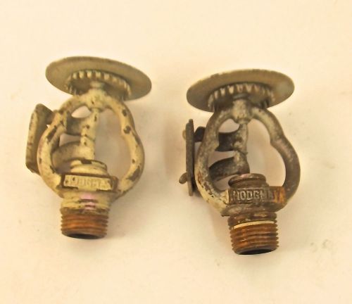 2 Vintage Hodgman Fire Sprinkler Heads marked HODGMAN &amp; B  1953  165 Degree