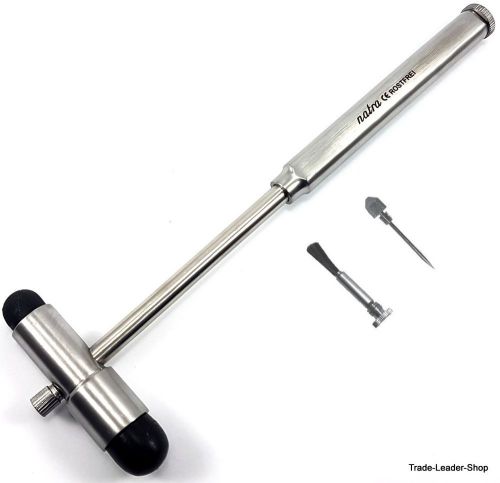 1 Reflex hammer Buck 18 cm Needle brush percussion diagnostic muscles hospital