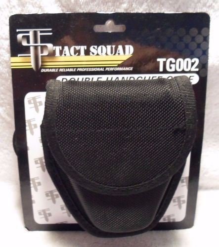 Tact Squad DOUBLE HANDCUFF CASE TG 002 Black Heavy Duty Nylon NEW