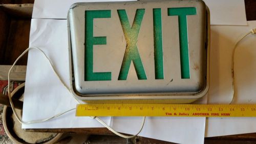 Wall Mount Exit Sign Green Lense Salvage