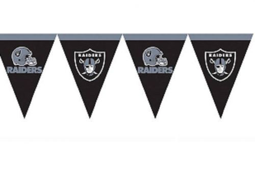 Oakland Raiders NFL Flag Banner Party Flags String Football Tailgate 12FT