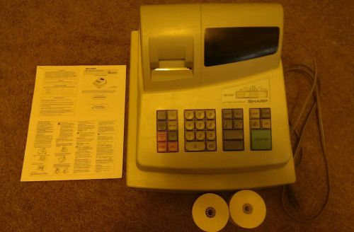 Sharp XE-A101 cash register with manual, no key, cash register, sharp register