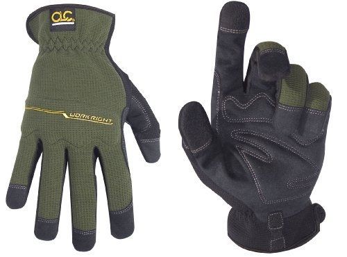 Custom leathercraft 123l workright open cuff flex grip work gloves, large for sale