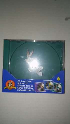 BOX OF 6 LOONEY TUNES CD JEWEL CASES BUGS BUNNY TAZMANIAN DEVIL TWEETY BIRD NIP