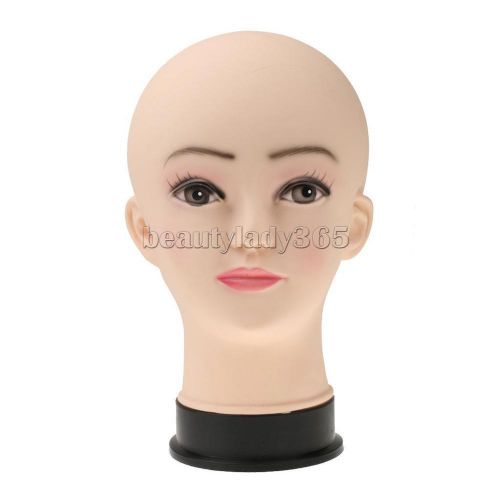 Bald female mannequin head scarf hat cap wigs display model - nude for sale