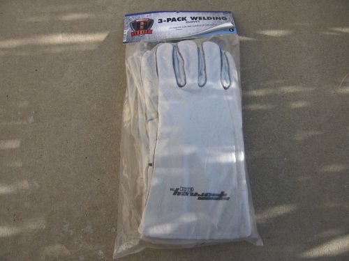Forney Industries Premium Large Welding Gloves HIDE 55212 3PK