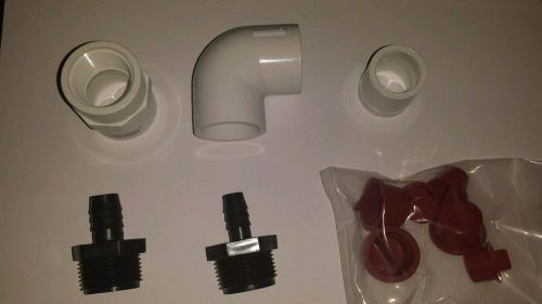 Clog Popper/condensate small parts accessory kit only pvc, barb fitting, adapter