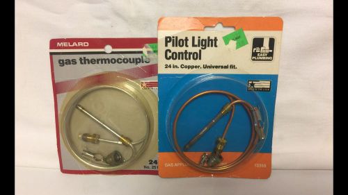 24&#034; universal thermocouple gas pilot light control w/ adapters ( lot of 2) for sale