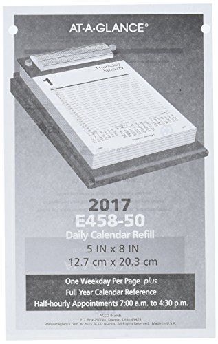 At-A-Glance AT-A-GLANCE Daily Desk Calendar Refill 2017, 5 x 8&#034; (E458-50)