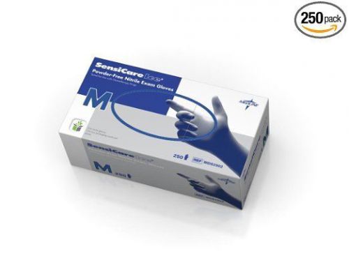 147183 Medline MDS2502H SensiCare 200 Nitrile Exam Gloves,Blue,Medium 250 Eac...