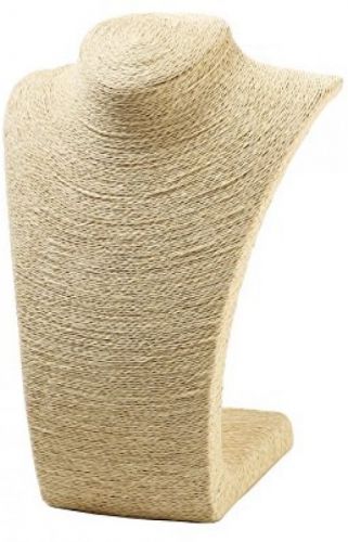 Burlap Necklace Bust Jewelry Display Stand (10.8 ) By Juvale