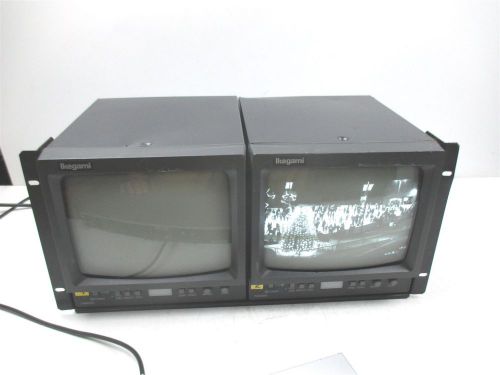 Lot 2 Ikegami PM9050 Black &amp; White Monitors Rack Mount CCTV Security System TVs