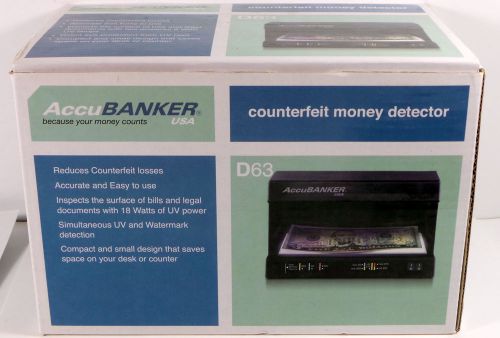 New AccuBanker D63 Counterfeit Money Detector With 2 UV Lamps, Compact Design