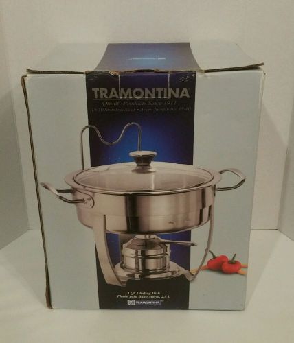 TRAMONTINA 3 QT CHAFING DISH NEW IN FACTORY BOX FAST SHIPPING