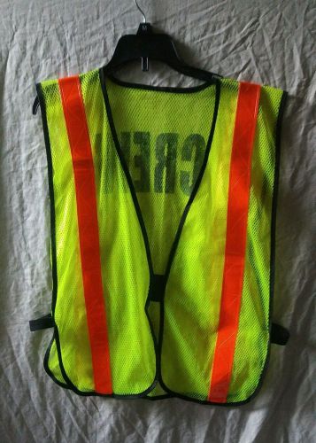 Crew Lime Green Reflective Mesh Safety Vest one size fits most