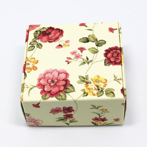 Colorful Kraft Paper Box Flowers Plaid Birds Packing Gifts Candy Chocolate Boxes