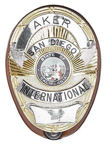 Aker Leather 591 Clip-On Shield Badge Holder, Tan