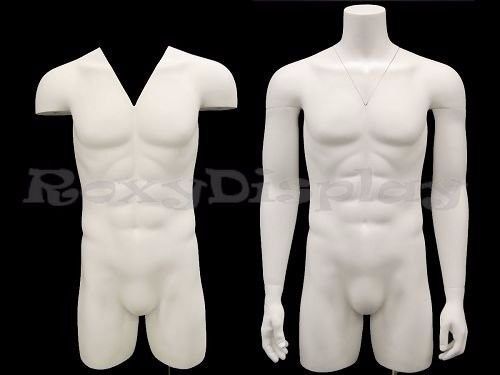 Ghost Mannequin Male Mannequin Torso With nice figure and arms Removable neck
