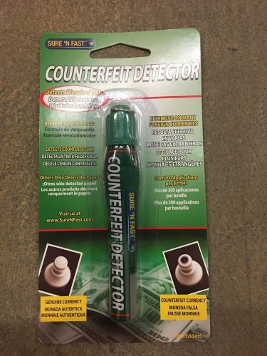 2 Brand New Sure &#039;N Fast Counterfeit Detector Pen for Bills/Currency